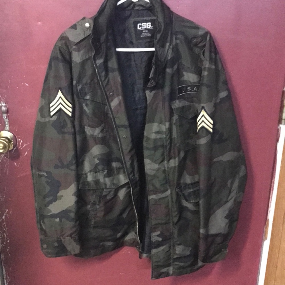 Csg camo hooded field coat